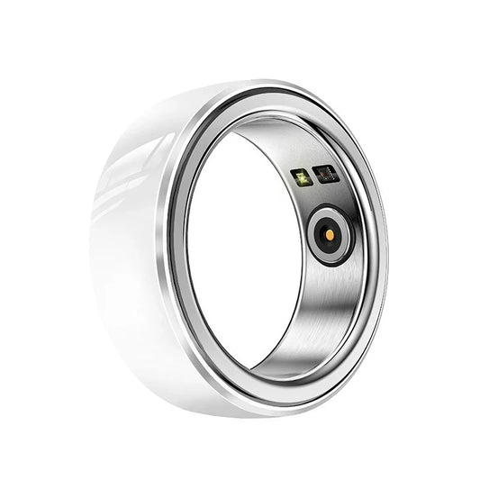 Waterproof R08M Health Smart Ring Nano Ceramic Stainless Steel Rings Heart Rate Blood Oxygen Sleep Emotion Monitor Sport For Man